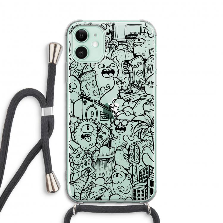 Vexx Black City : iPhone 11 Transparant Hoesje met koord