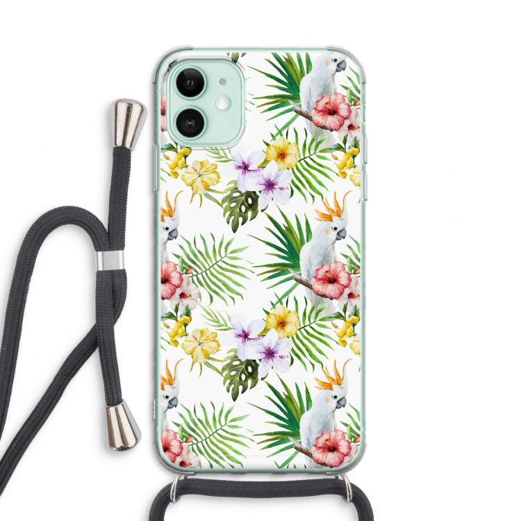 Gele kuif: iPhone 11 Transparant Hoesje met koord