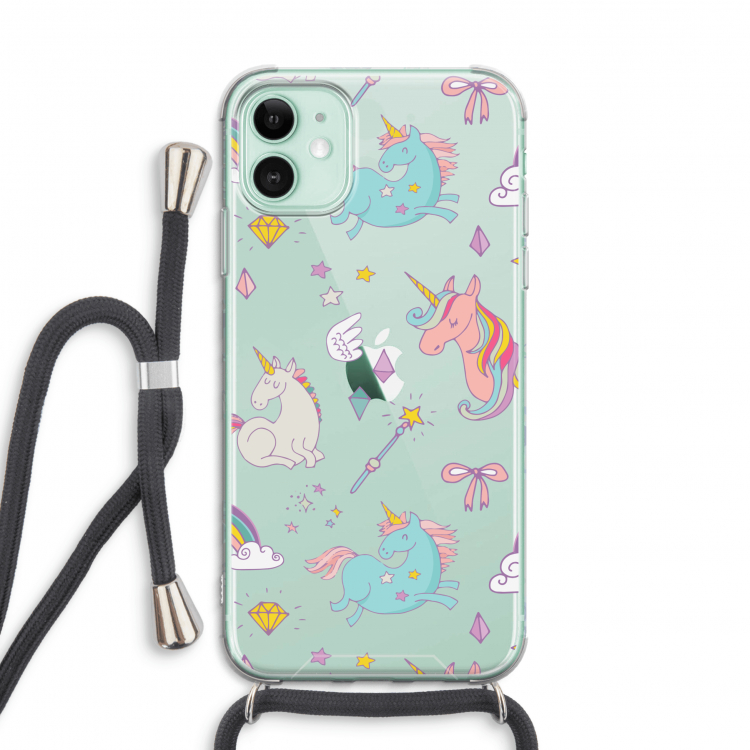 Fantasiewereld: iPhone 11 Transparant Hoesje met koord