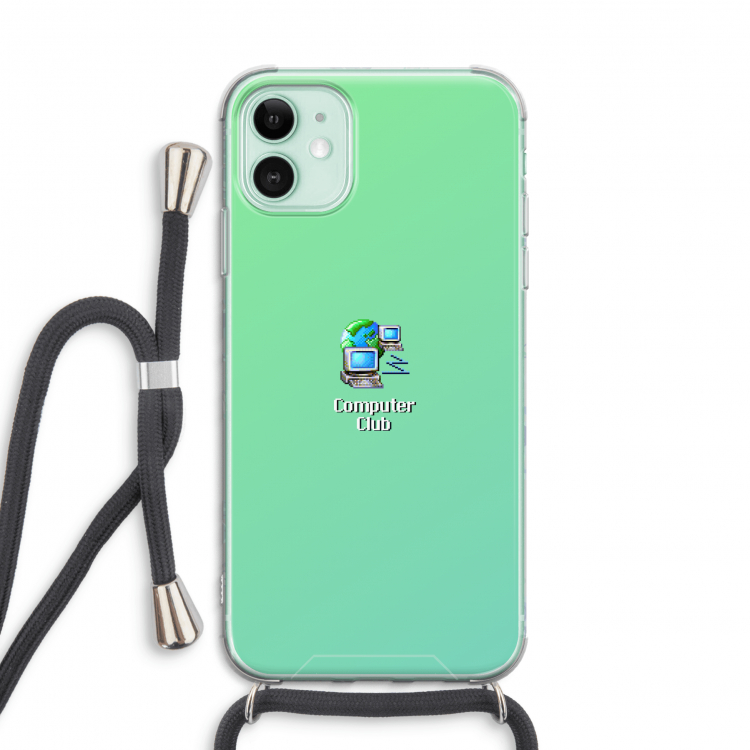 Win98: iPhone 11 Transparant Hoesje met koord