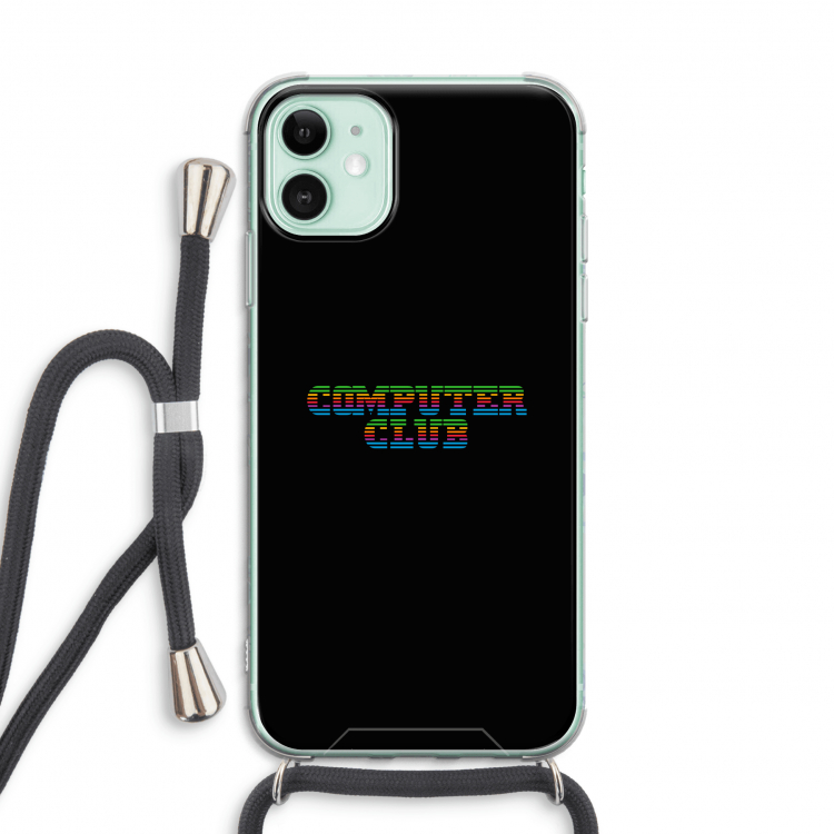 Retro: iPhone 11 Transparant Hoesje met koord