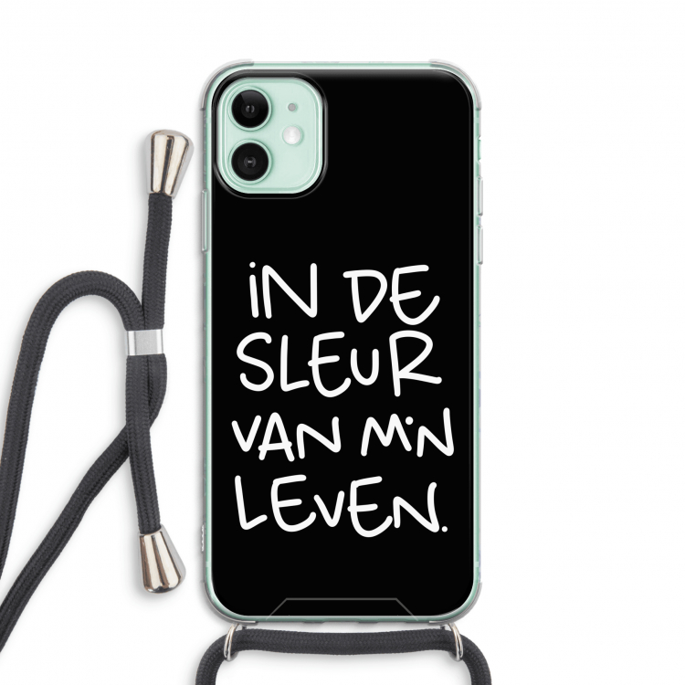 De Sleur: iPhone 11 Transparant Hoesje met koord