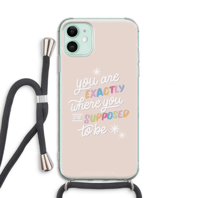 Right Place: iPhone 11 Transparant Hoesje met koord