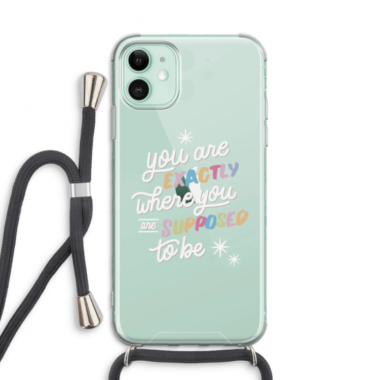 Right Place: iPhone 11 Transparant Hoesje met koord