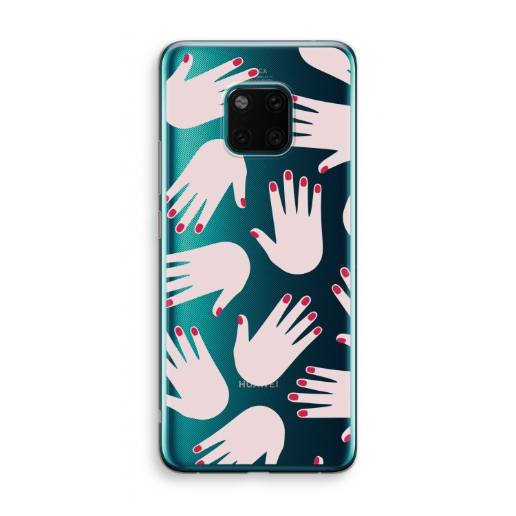 Hands pink: Huawei Mate 20 Pro Transparant Hoesje