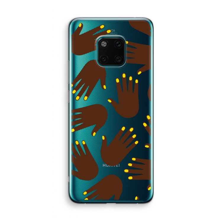 Hands dark: Huawei Mate 20 Pro Transparant Hoesje