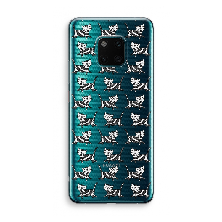 Zwarte poes: Huawei Mate 20 Pro Transparant Hoesje