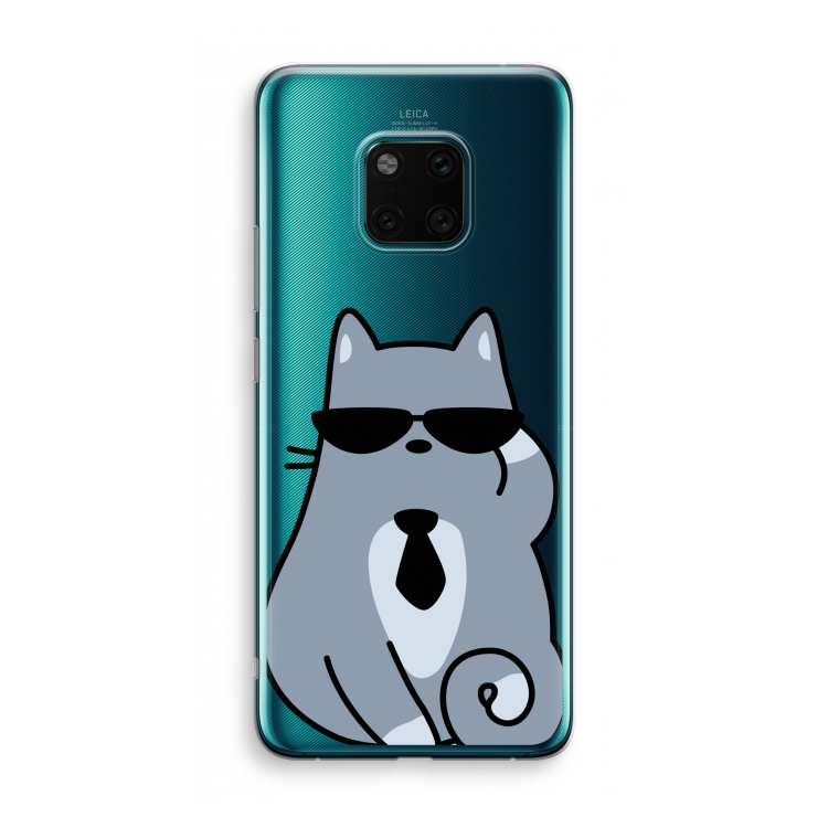 Cool cat: Huawei Mate 20 Pro Transparant Hoesje