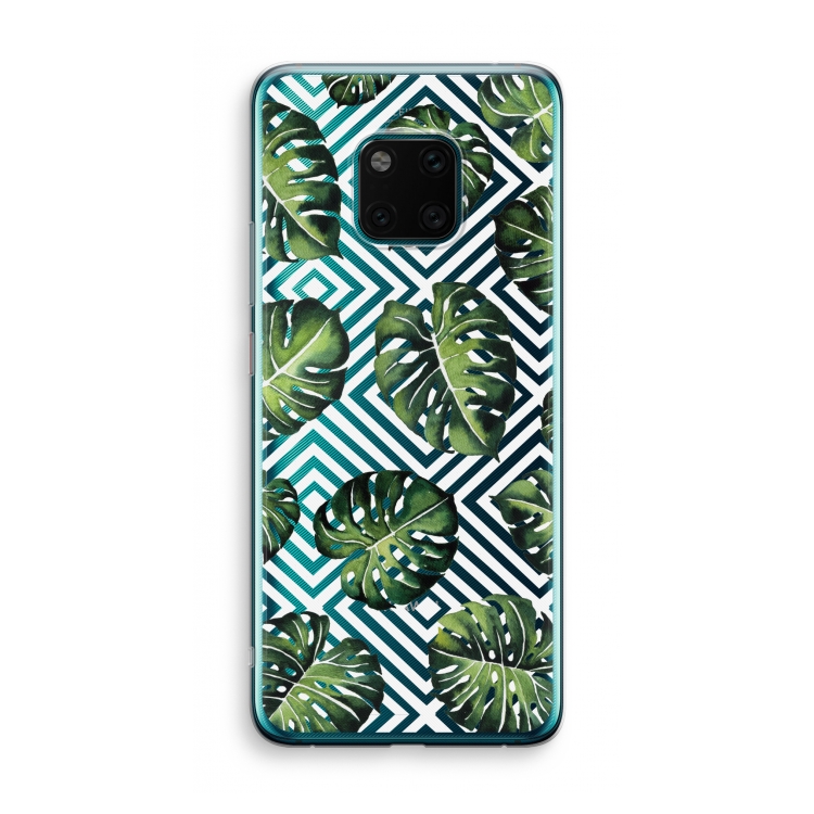 Geometrische jungle: Huawei Mate 20 Pro Transparant Hoesje