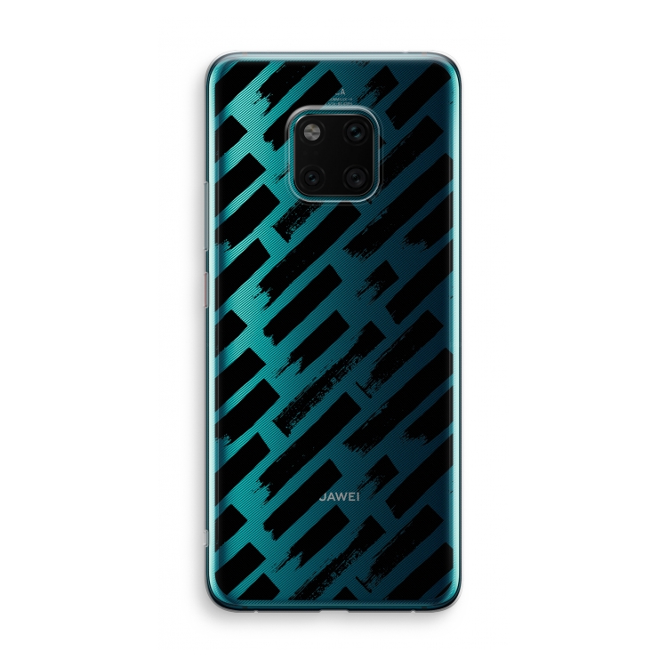 Zwarte vegen: Huawei Mate 20 Pro Transparant Hoesje