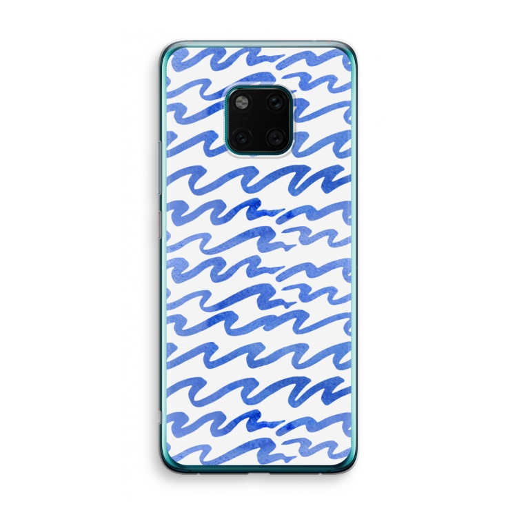 Blauwe golven: Huawei Mate 20 Pro Transparant Hoesje