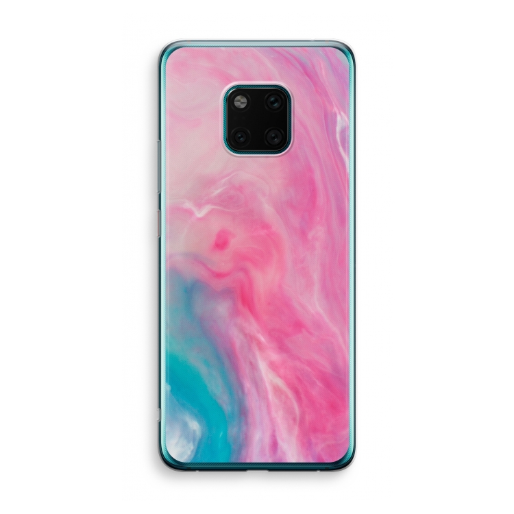 Roze explosie: Huawei Mate 20 Pro Transparant Hoesje