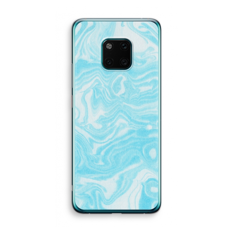 Waterverf blauw: Huawei Mate 20 Pro Transparant Hoesje