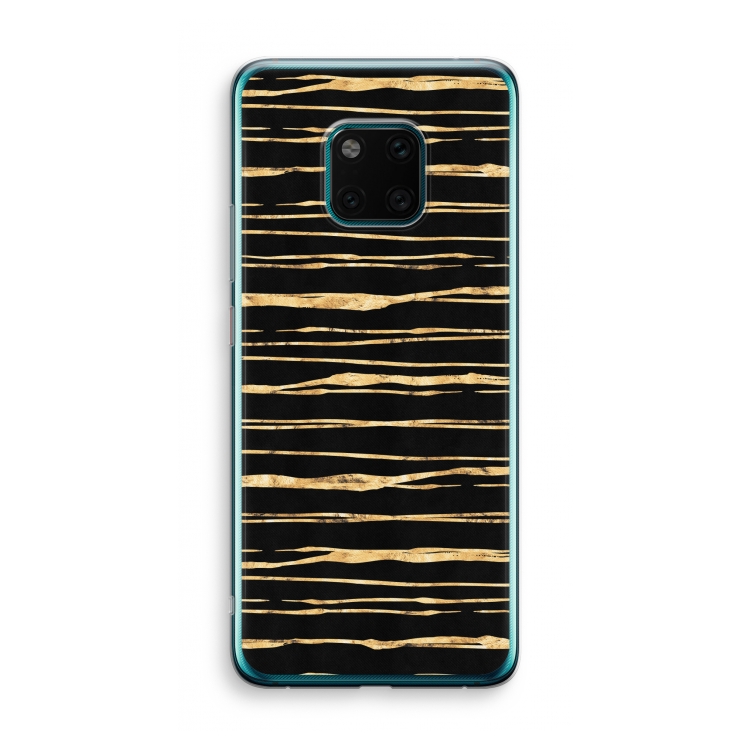 Gouden strepen: Huawei Mate 20 Pro Transparant Hoesje