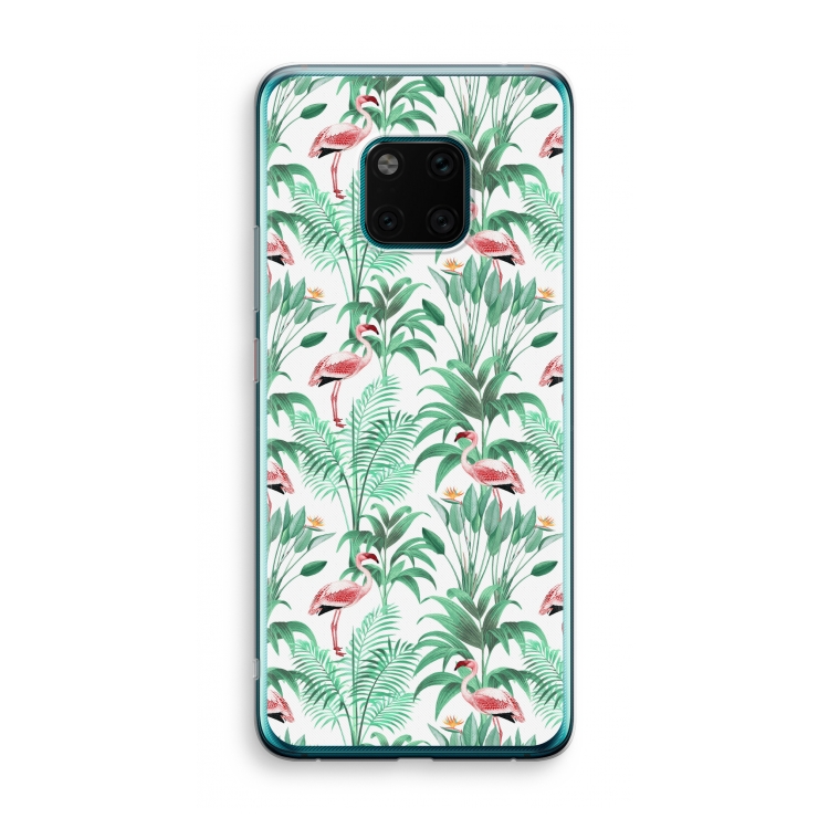 Flamingo bladeren: Huawei Mate 20 Pro Transparant Hoesje