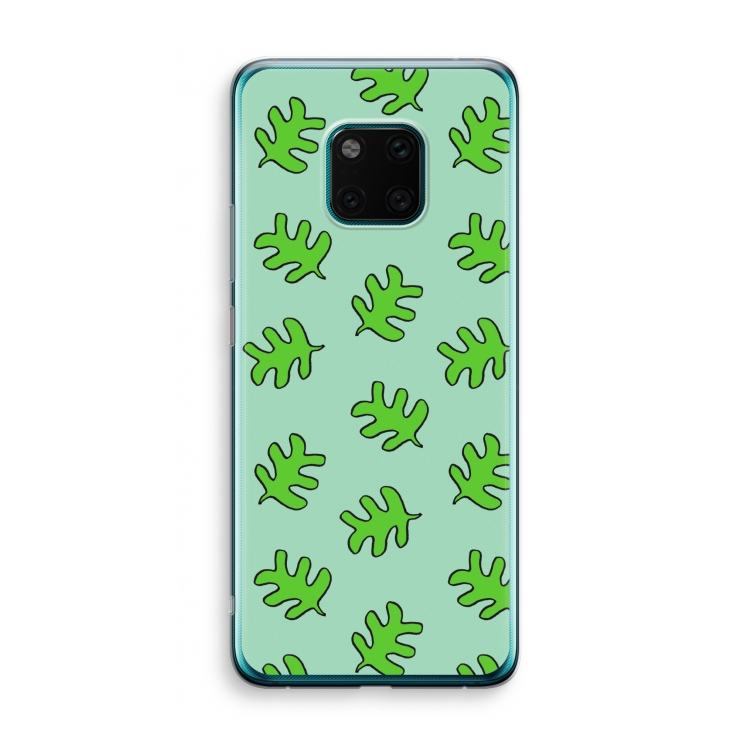 Groene blaadjes: Huawei Mate 20 Pro Transparant Hoesje