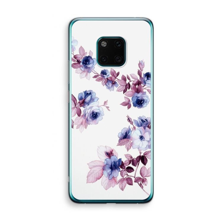 Waterverf bloemen: Huawei Mate 20 Pro Transparant Hoesje