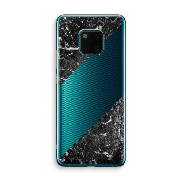 Zwart marmer: Huawei Mate 20 Pro Transparant Hoesje
