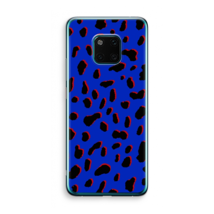 Blue Leopard: Huawei Mate 20 Pro Transparant Hoesje