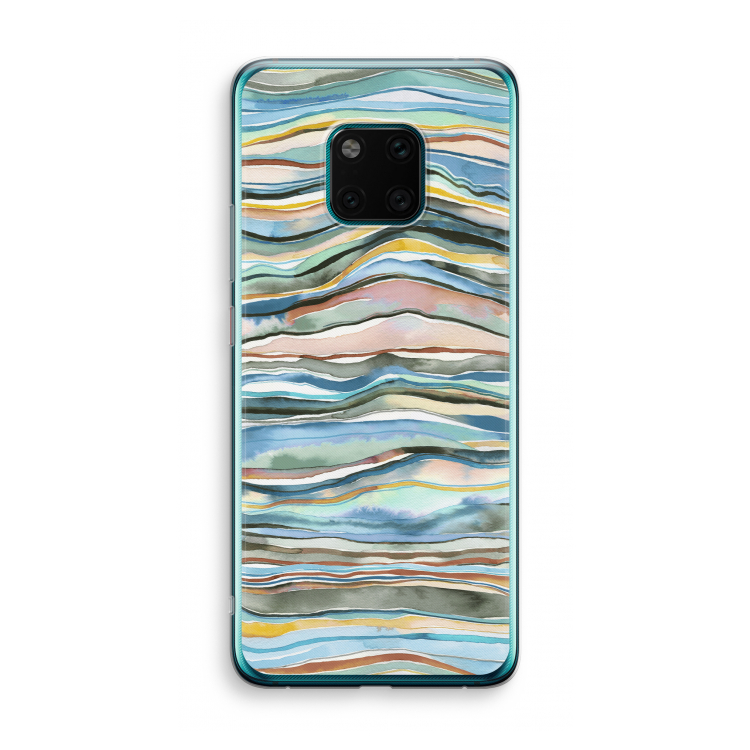 Watercolor Agate: Huawei Mate 20 Pro Transparant Hoesje