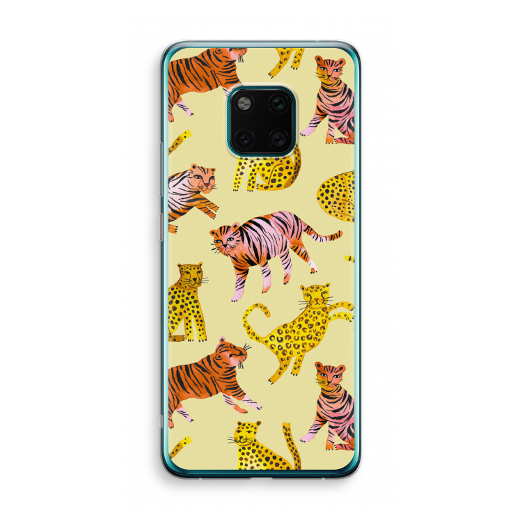 Cute Tigers and Leopards: Huawei Mate 20 Pro Transparant Hoesje