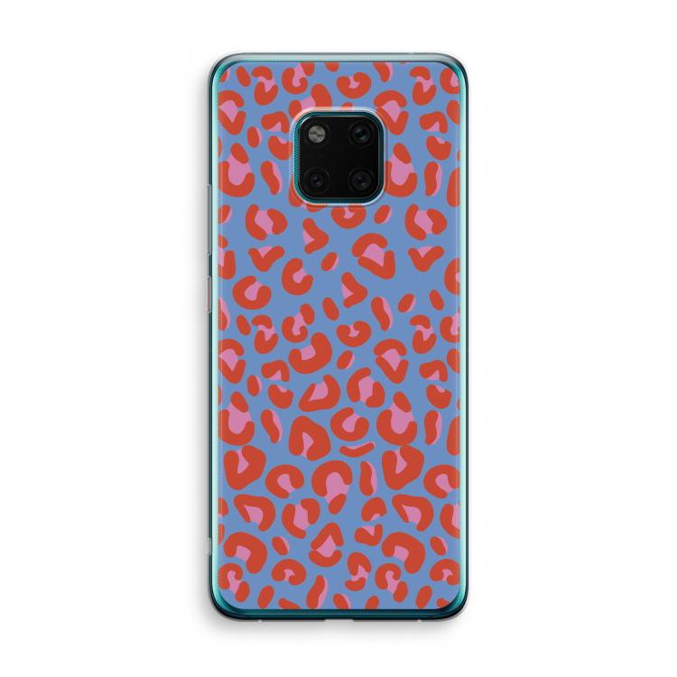 Leopard blue: Huawei Mate 20 Pro Transparant Hoesje