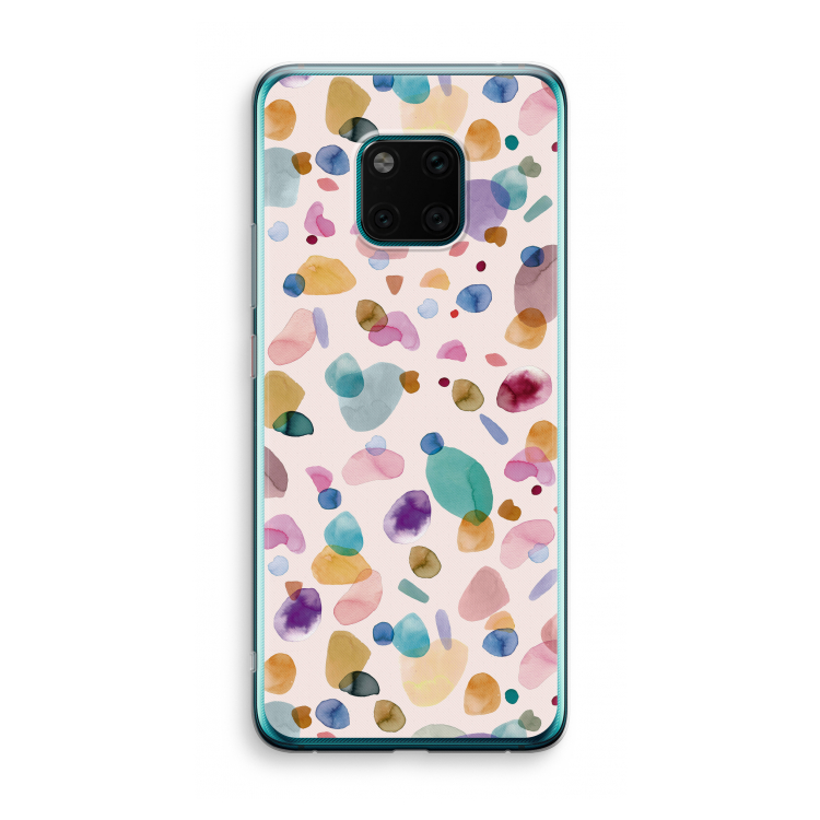 Terrazzo Memphis Pink: Huawei Mate 20 Pro Transparant Hoesje