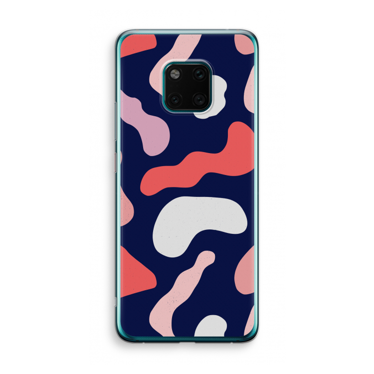 Memphis Shapes Pink: Huawei Mate 20 Pro Transparant Hoesje