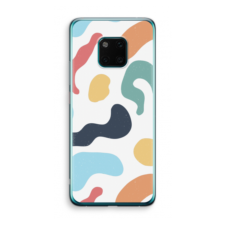 Memphis Shapes Blue: Huawei Mate 20 Pro Transparant Hoesje