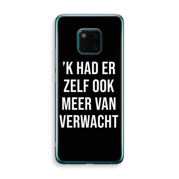 Meer verwacht - Zwart: Huawei Mate 20 Pro Transparant Hoesje