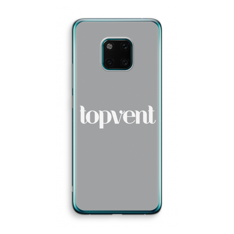 Topvent Grijs Wit: Huawei Mate 20 Pro Transparant Hoesje