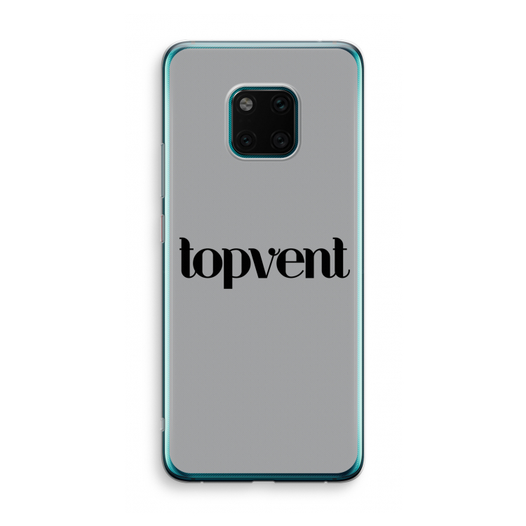 Topvent Grijs Zwart: Huawei Mate 20 Pro Transparant Hoesje