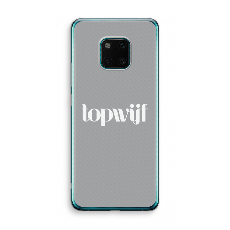 Topwijf Grijs Wit: Huawei Mate 20 Pro Transparant Hoesje
