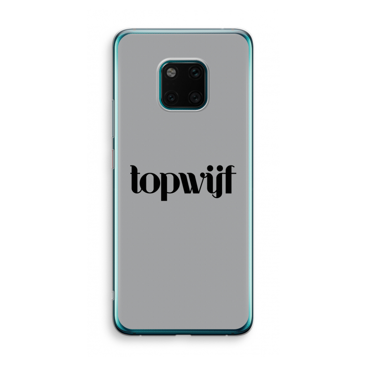 Topwijf Grijs Zwart: Huawei Mate 20 Pro Transparant Hoesje