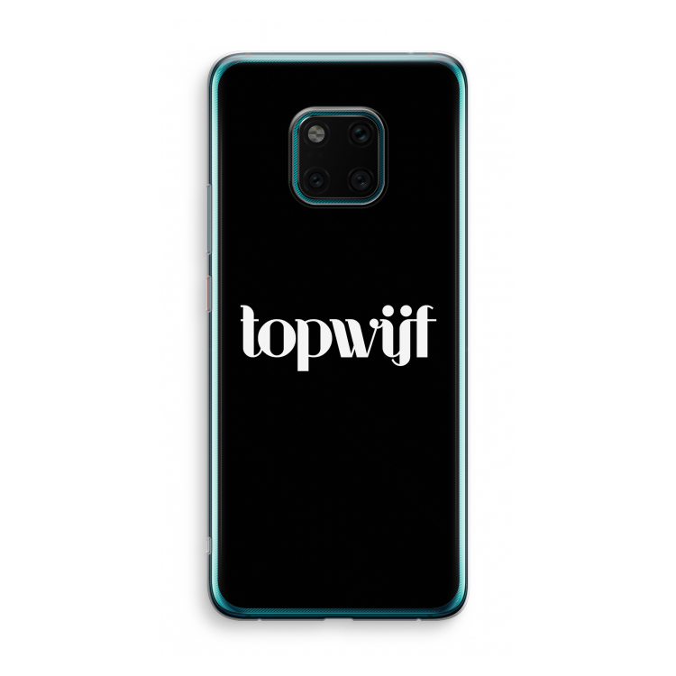 Topwijf Zwart: Huawei Mate 20 Pro Transparant Hoesje