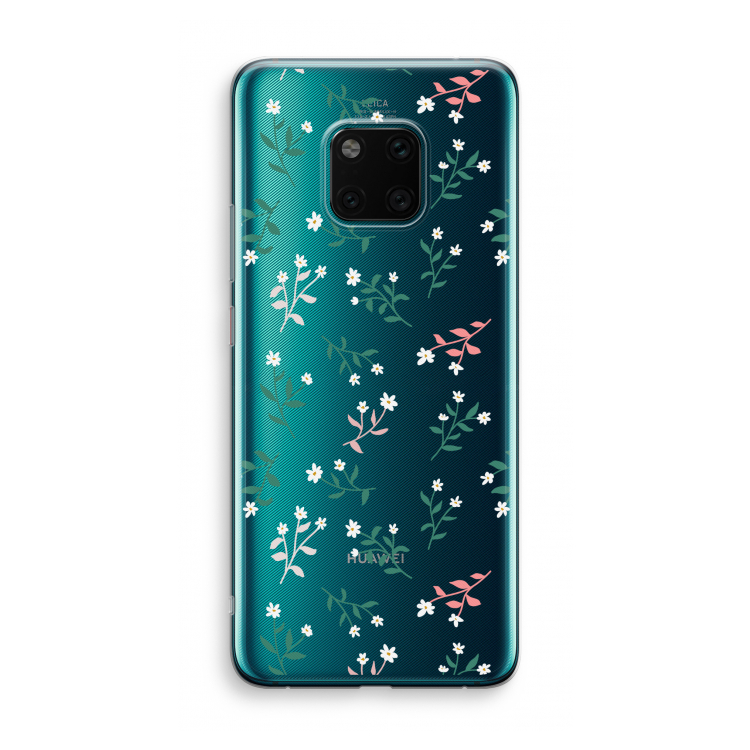 Small white flowers: Huawei Mate 20 Pro Transparant Hoesje