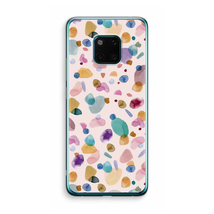 Terrazzo Memphis Pink: Huawei Mate 20 Pro Transparant Hoesje