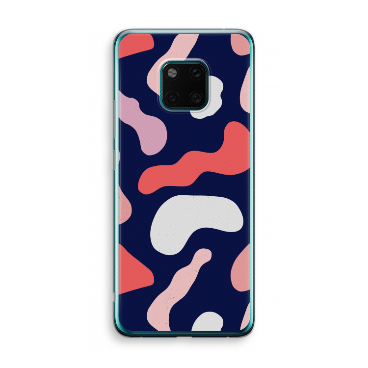 Memphis Shapes Pink: Huawei Mate 20 Pro Transparant Hoesje