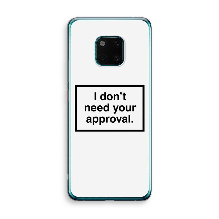 Don't need approval: Huawei Mate 20 Pro Transparant Hoesje