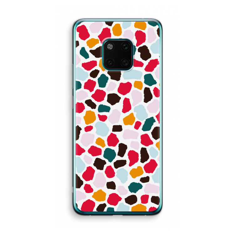 Colored Giraffe: Huawei Mate 20 Pro Transparant Hoesje