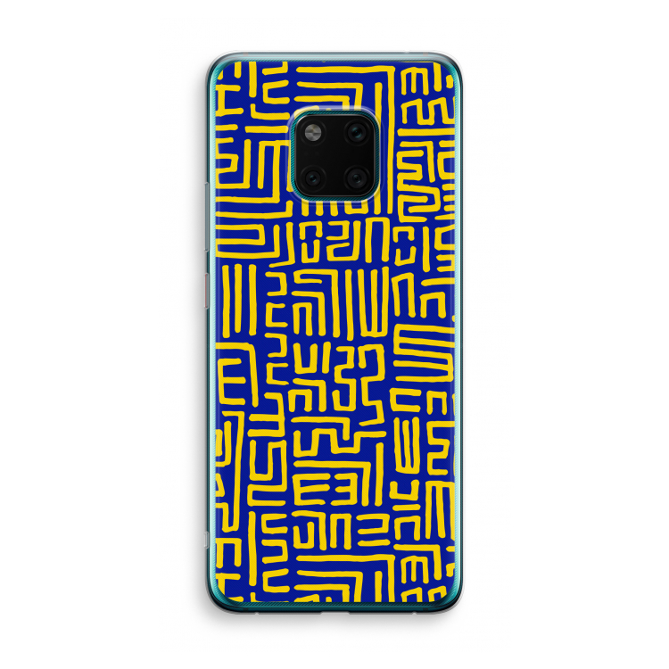 Majorelle Blue Print: Huawei Mate 20 Pro Transparant Hoesje