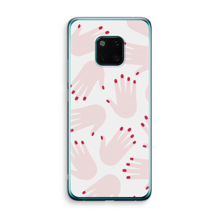 Hands pink: Huawei Mate 20 Pro Transparant Hoesje
