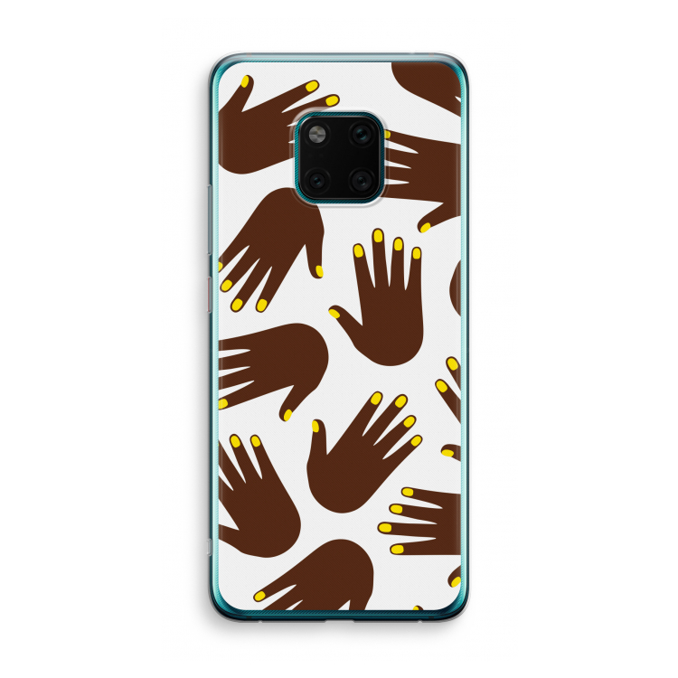 Hands dark: Huawei Mate 20 Pro Transparant Hoesje