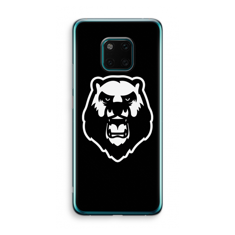 Angry Bear (black): Huawei Mate 20 Pro Transparant Hoesje
