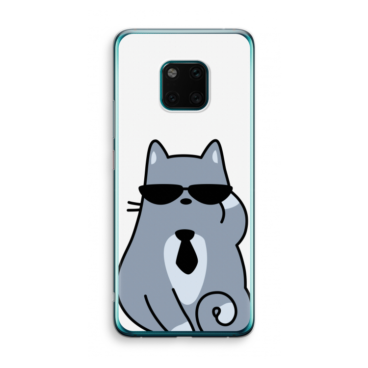 Cool cat: Huawei Mate 20 Pro Transparant Hoesje