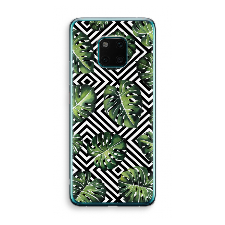 Geometrische jungle: Huawei Mate 20 Pro Transparant Hoesje