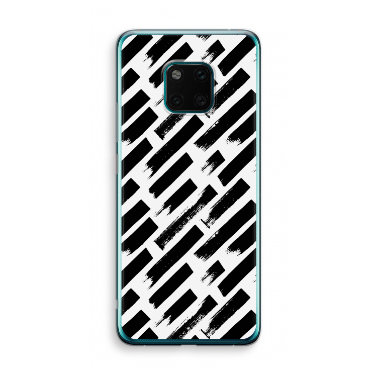 Zwarte vegen: Huawei Mate 20 Pro Transparant Hoesje