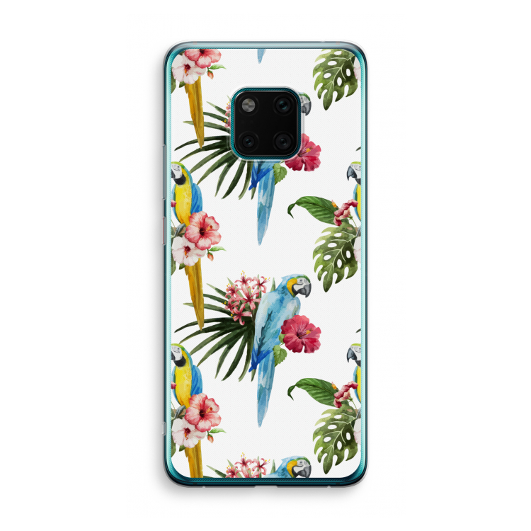Kleurrijke papegaaien: Huawei Mate 20 Pro Transparant Hoesje