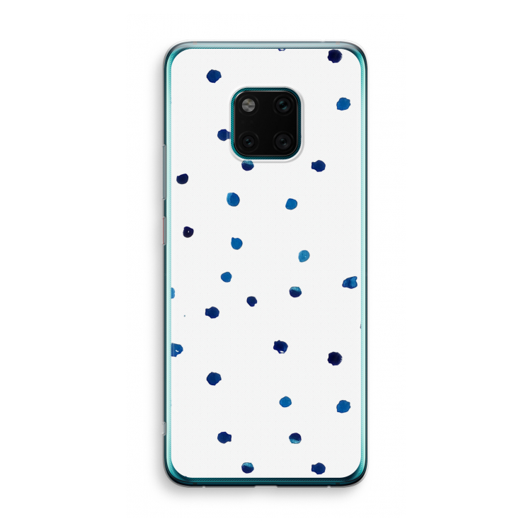 Blauwe stippen: Huawei Mate 20 Pro Transparant Hoesje
