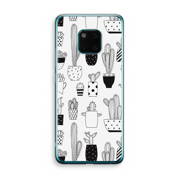 Cactusmotief: Huawei Mate 20 Pro Transparant Hoesje